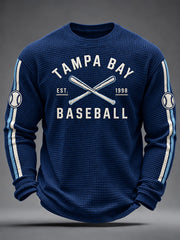 Men's Gift For Baseball Fans Casual Waffle Long Sleeve T-Shirt gracestitchs