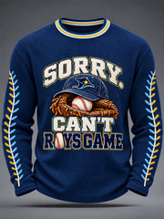 Men's Gift For Baseball Fans Casual Waffle Long Sleeve T-Shirt gracestitchs