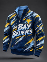 Men's Gift For Baseball Fans Print Zip-Up Hoodie gracestitchs