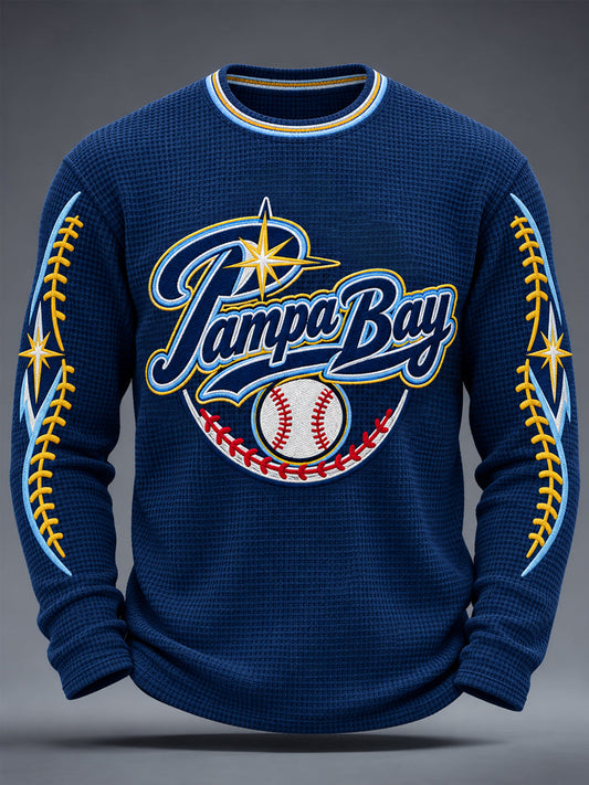 Men's Gift For Baseball Fans Casual Waffle Long Sleeve T-Shirt gracestitchs