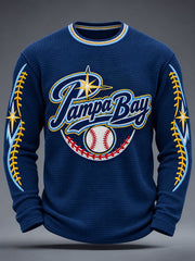 Men's Gift For Baseball Fans Casual Waffle Long Sleeve T-Shirt gracestitchs