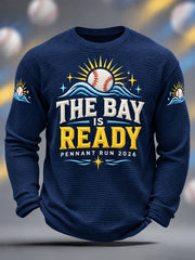 Men's Gift For Baseball Fans Casual Waffle Long Sleeve T-Shirt gracestitchs