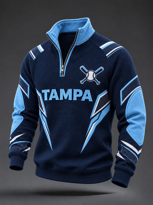 Men's Gift For Baseball Fans Print Zip-Up Hoodie gracestitchs