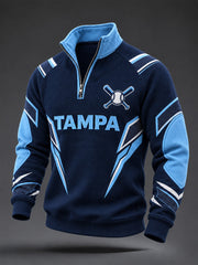 Men's Gift For Baseball Fans Print Zip-Up Hoodie gracestitchs