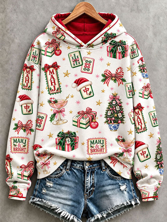 Women's Mahjong Christmas Hoodies gracestitchs
