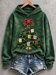 Women's Mahjong Christmas Tree Hoodies gracestitchs