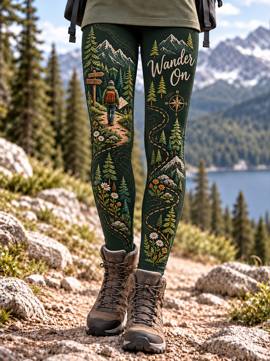 Women's Hiking Lover Printed Pants gracestitchs