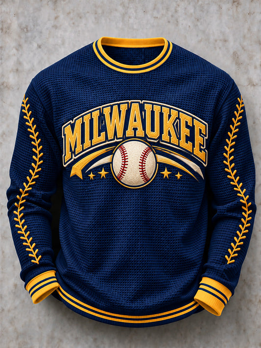 Men's Gift For Baseball Fans Print Waffle Top gracestitchs