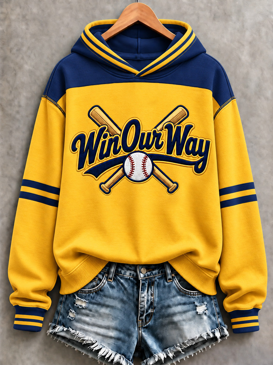 Women's Gift For Baseball Fans Print Hoodie gracestitchs