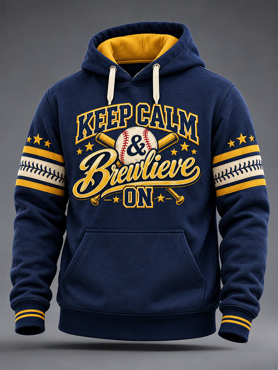 Men's Gift For Baseball Fans Print Oversized Drop-Shoulder Hoodie with Pockets gracestitchs