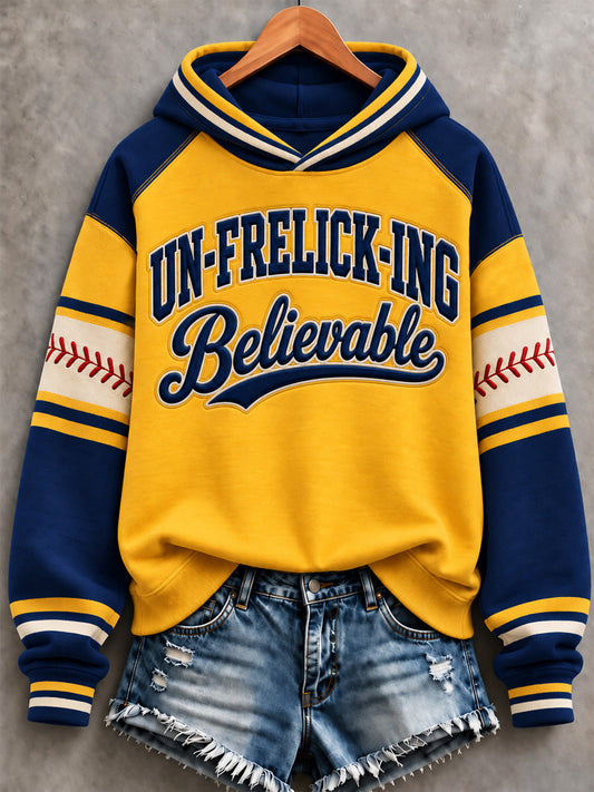 Women's Gift For Baseball Fans Print Hoodie gracestitchs