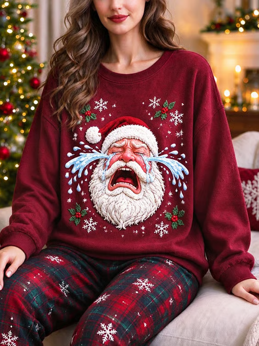 Women's Christmas Printed Regular Sweatshirt gracestitchs