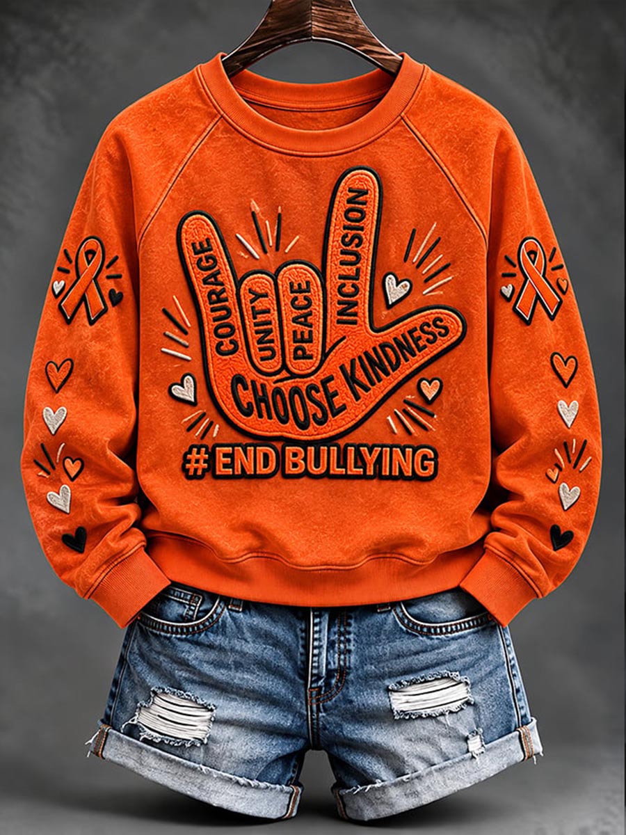 Women's End Bullying Print Sweatshirt gracestitchs
