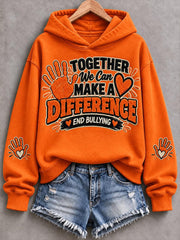 Women's End Bullying Print Hoodie gracestitchs