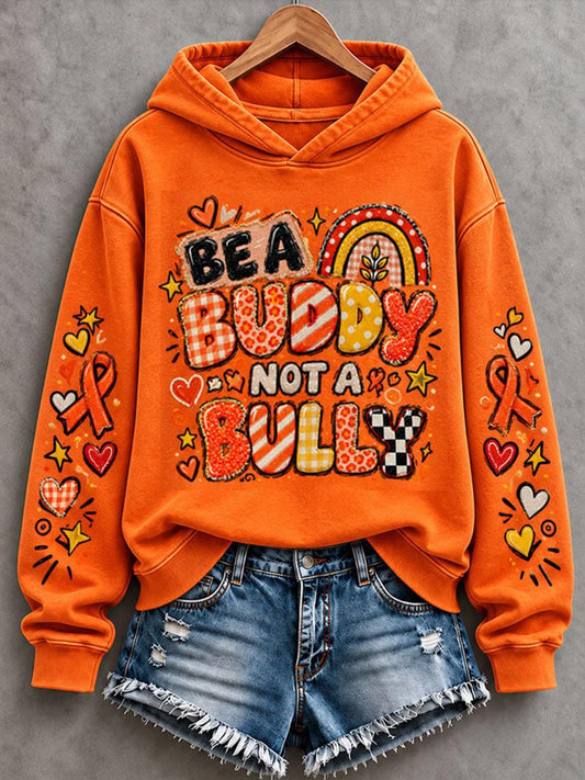 Women's End Bullying Print Hoodie gracestitchs