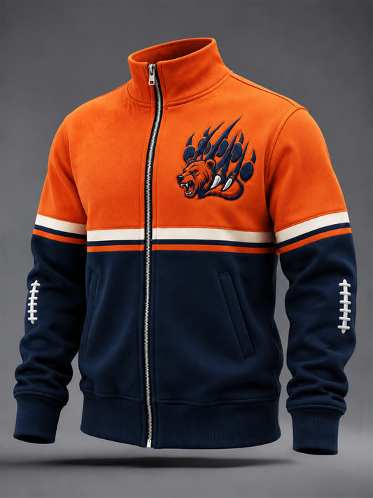 Men's Chicago Football Lover Print Jacket gracestitchs
