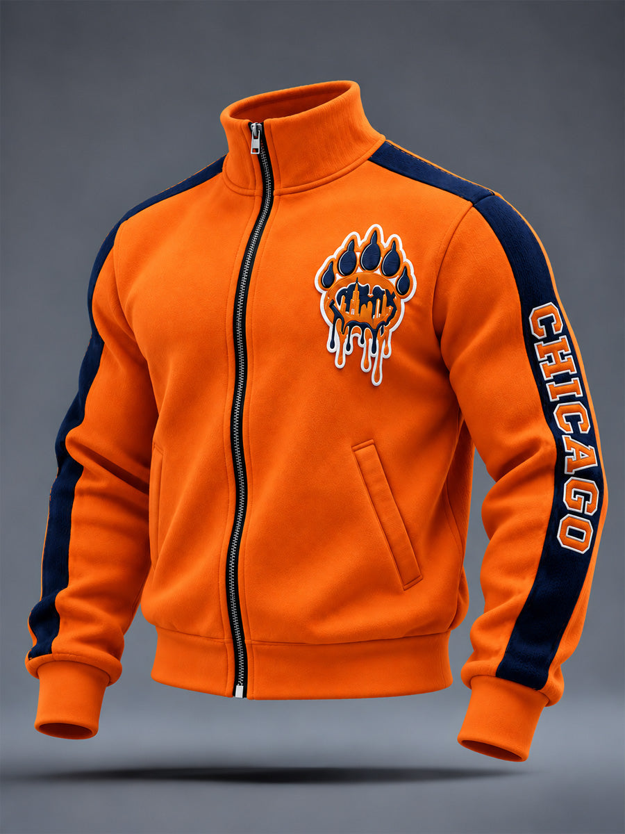 Men's Chicago Football Lover Print Jacket gracestitchs