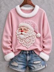Women's Santa Claus Print Tops gracestitchs