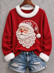 Women's Santa Claus Print Tops gracestitchs