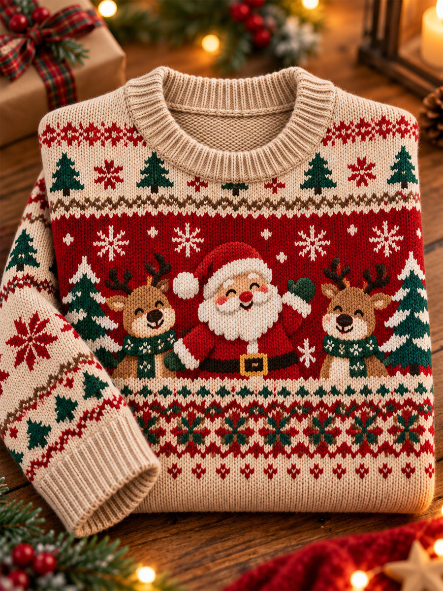 Women's Vintage Nordic  & Retro Festive Holiday Pullover Christmas Sweater gracestitchs