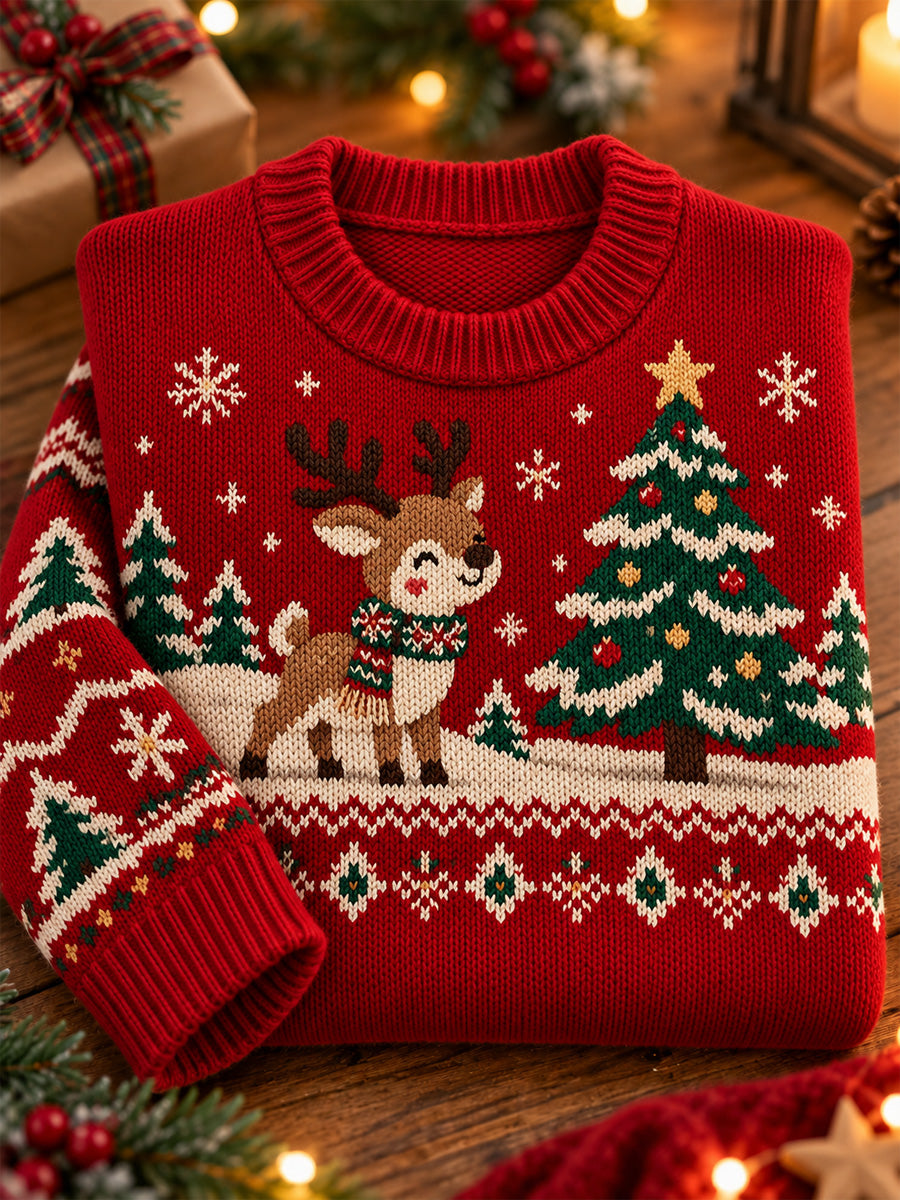 Women's Vintage Nordic  & Retro Festive Holiday Pullover Christmas Sweater gracestitchs
