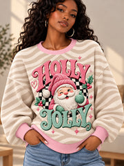 Women's Christmas Print Sweatshirt gracestitchs