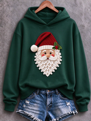 Women's Funny Santa Claus Printed Regular Sweatshirt gracestitchs