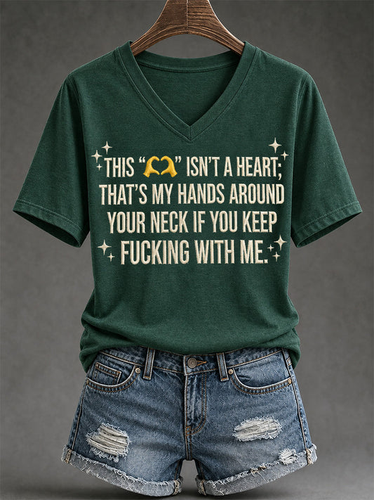 Women's Sassy & Sarcastic Funny Graphic Print V-Neck Tee gracestitchs