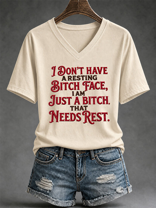 Women's Sassy & Sarcastic Funny Graphic Print V-Neck Tee gracestitchs