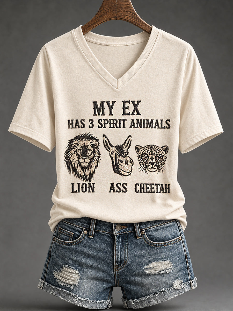 Women's Sassy & Sarcastic Funny Graphic Print V-Neck Tee gracestitchs
