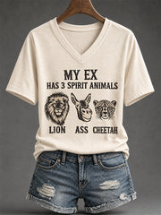 Women's Sassy & Sarcastic Funny Graphic Print V-Neck Tee gracestitchs