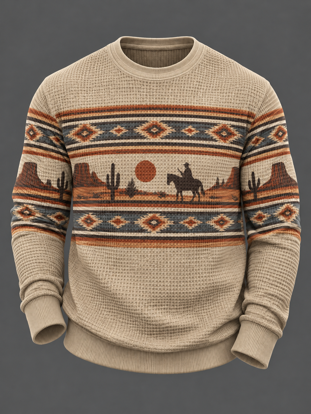 Men's West Waffle Sweatshirt gracestitchs