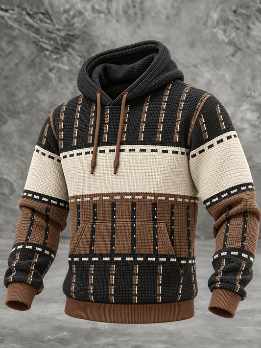 Men's West Checkered Cotton Hoodie gracestitchs
