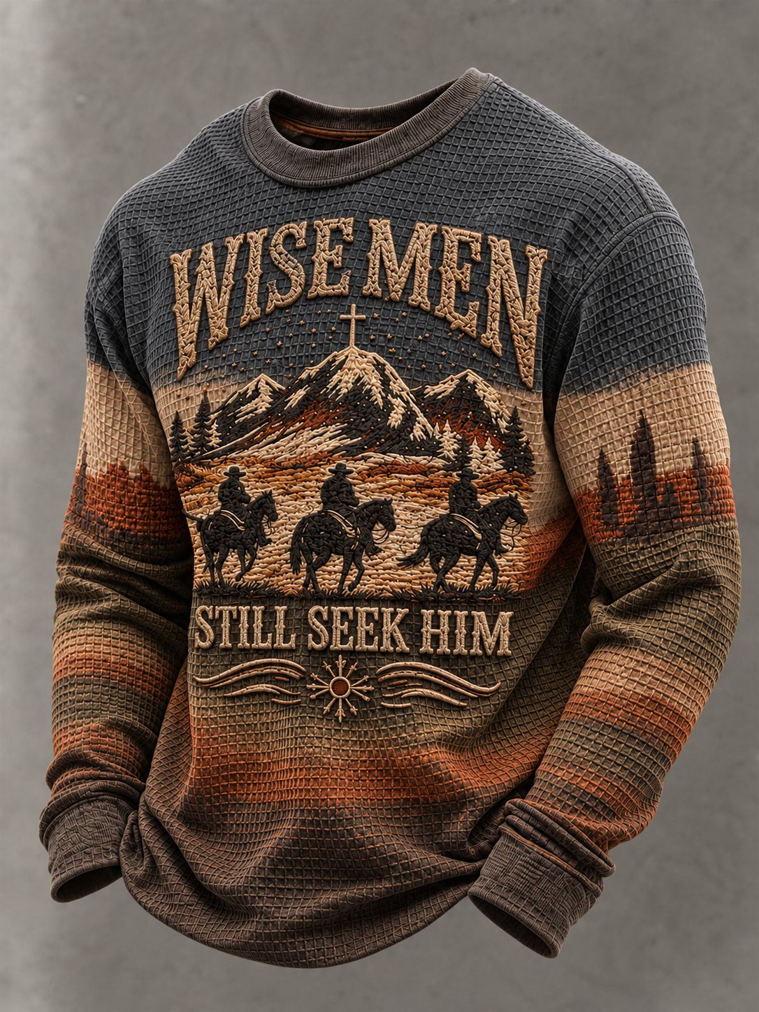 Men's West Waffle Sweatshirt gracestitchs