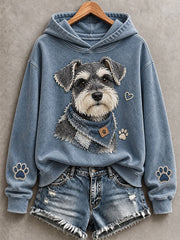 Women's Cute Schnauzer Hoodie gracestitchs