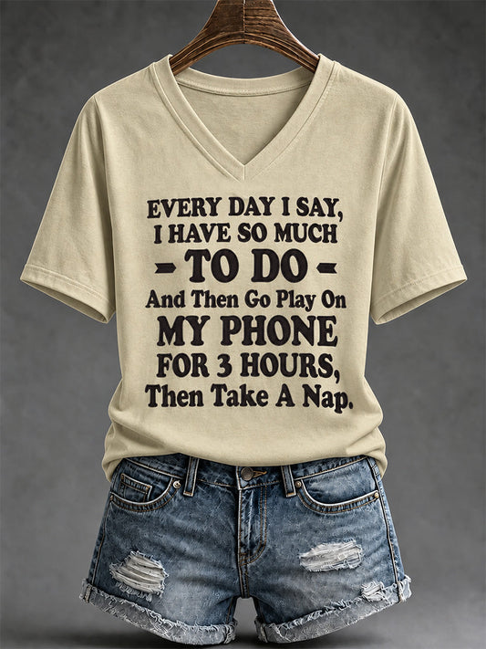 Women's Sassy & Sarcastic Funny Graphic Print V-Neck Tee gracestitchs