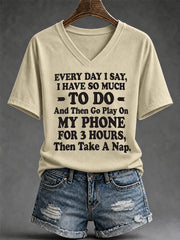 Women's Sassy & Sarcastic Funny Graphic Print V-Neck Tee gracestitchs