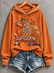 Women's Thanksgiving Day Parade Print Casual Sweatshirt gracestitchs