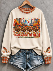 Women's Thanksgiving Day Parade Print Casual Sweatshirt gracestitchs