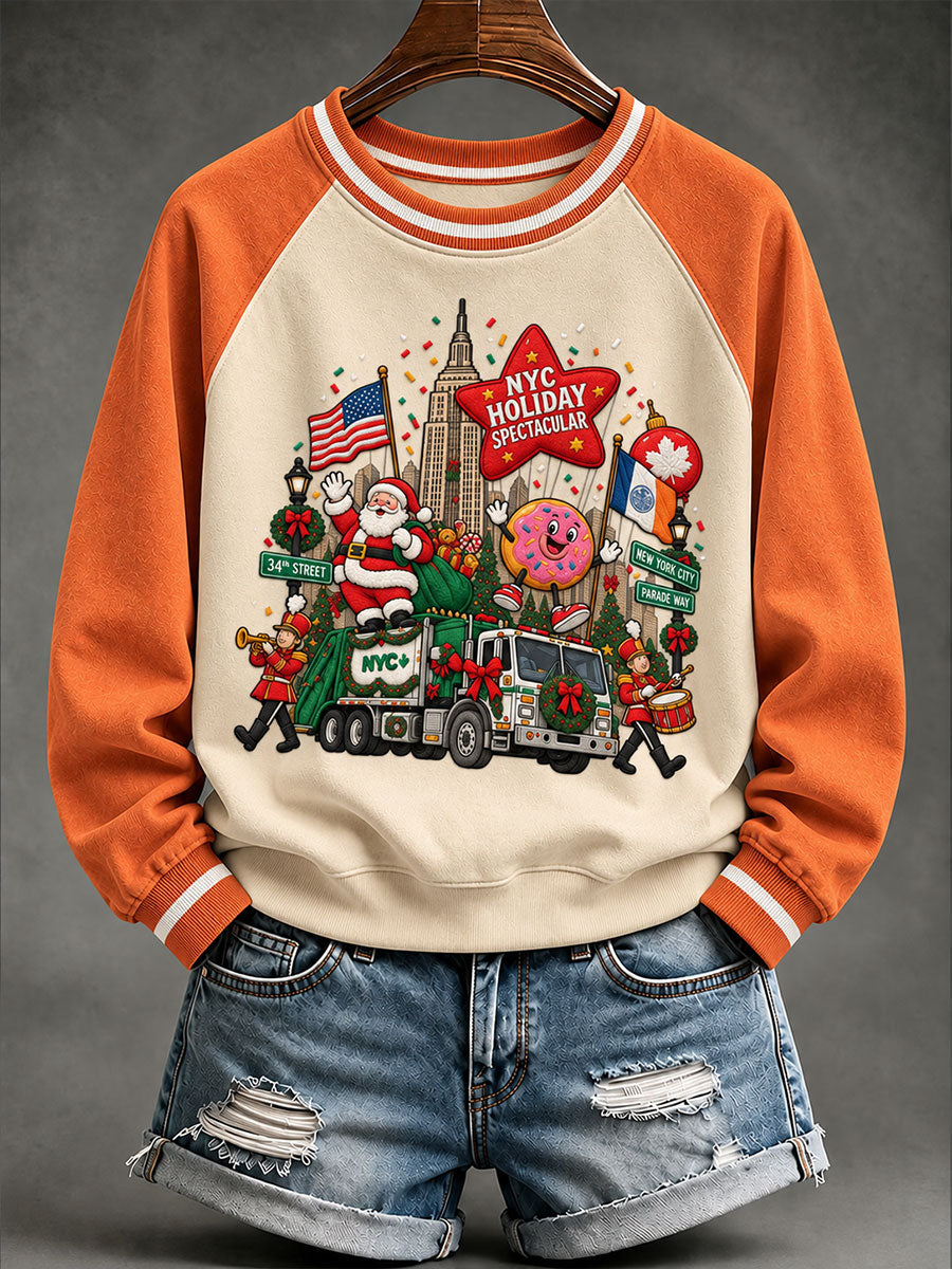 Women's Thanksgiving Day Parade Print Casual Sweatshirt gracestitchs