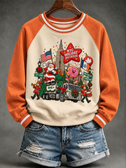 Women's Thanksgiving Day Parade Print Casual Sweatshirt gracestitchs