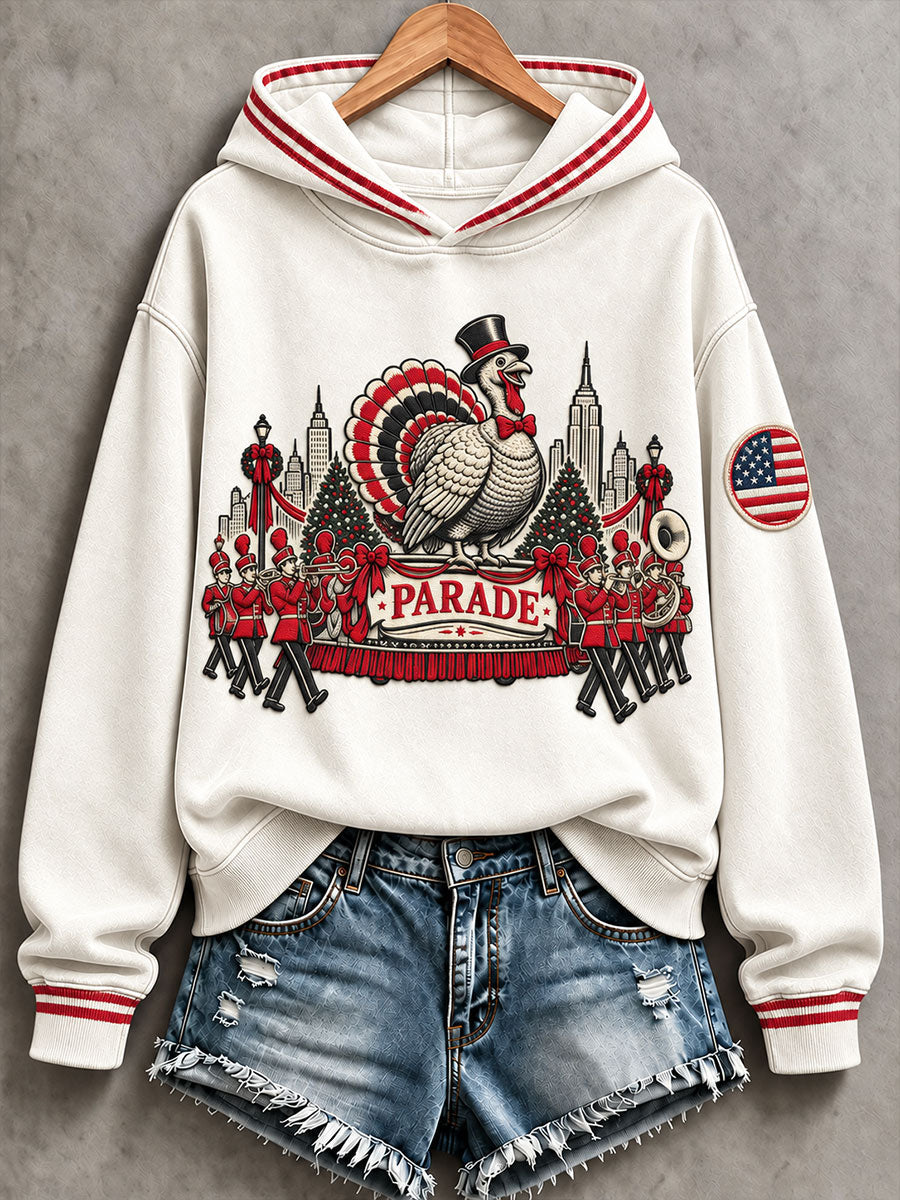 Women's Thanksgiving Day Parade Print Casual Sweatshirt gracestitchs