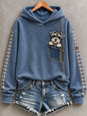 Women's Cute Schnauzer Hoodie gracestitchs