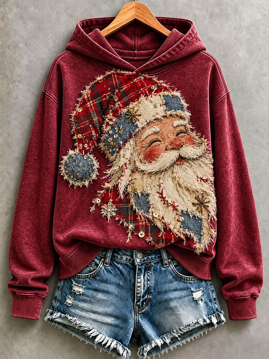 Women's Vintage Santa Hoodie gracestitchs