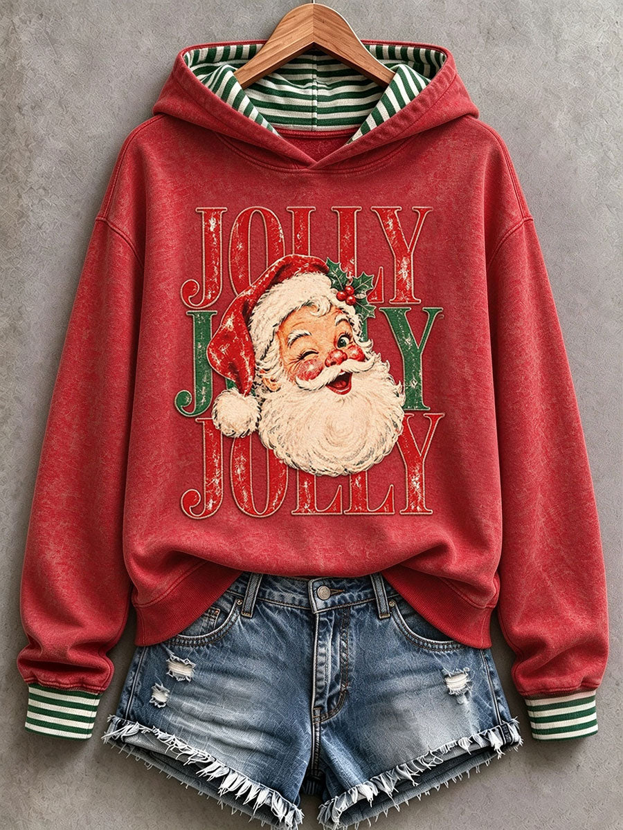 Women's Vintage Santa Claus Hoodie gracestitchs