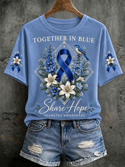 Women's Diabetes Awareness Print Tee gracestitchs