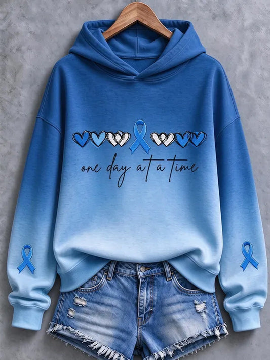Women's Diabetes Awareness Print Sweatshirt gracestitchs