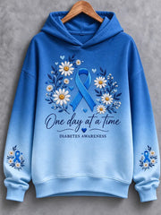 Women's Diabetes Awareness Print Sweatshirt gracestitchs