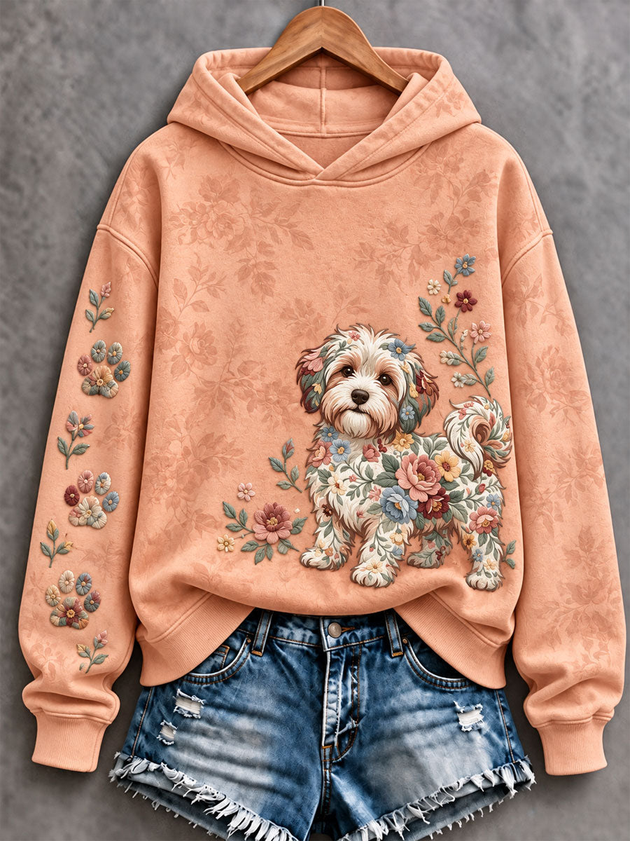 Women's Cute dog print Regular Sweatshirt gracestitchs