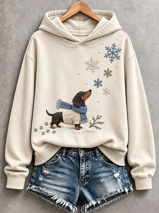Women’s Lovely Dachshund Hoodie gracestitchs